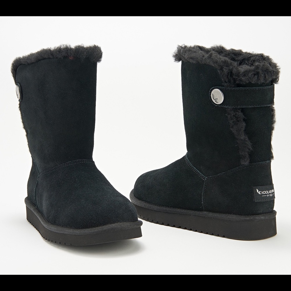 EUC Koolaburra by UGG Black & Short Jordina Boots